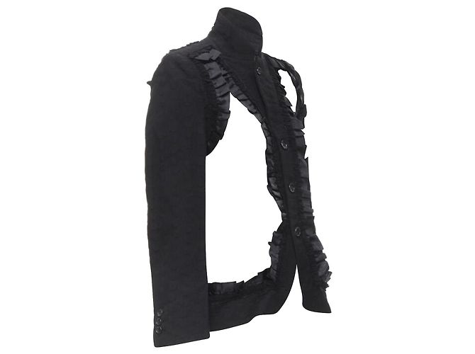 Comme Des Garcons 2008 Pasarela Mal Gusto Volante Cortado Blazer Deconstruido S - vista 4
