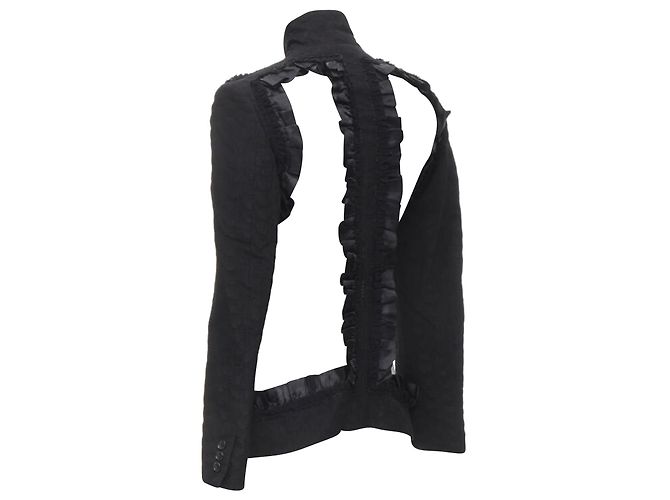 Comme Des Garcons 2008 Pasarela Mal Gusto Volante Cortado Blazer Deconstruido S - vista 7