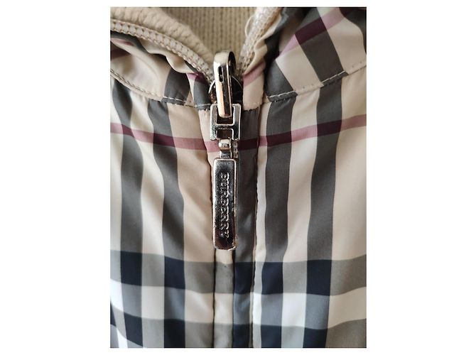 BURBERRY GIACCA IN NYLON CHECK E REVERSIBILE CASHMERE. Nero Bianco Beige - vista 8