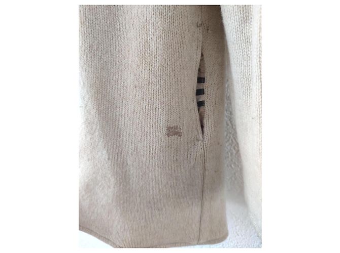 BURBERRY GIACCA IN NYLON CHECK E REVERSIBILE CASHMERE. Nero Bianco Beige - vista 9