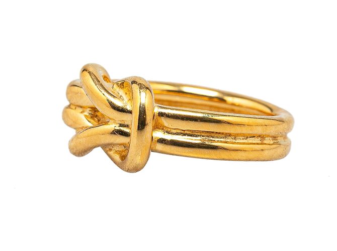 Ring Anello per sciarpa Atame placcato oro Hermès D'oro - vista 2