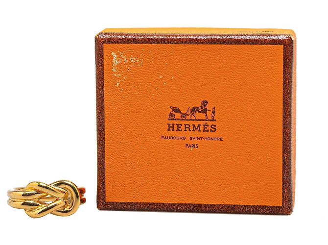 Ring Anello per sciarpa Atame placcato oro Hermès D'oro - vista 5