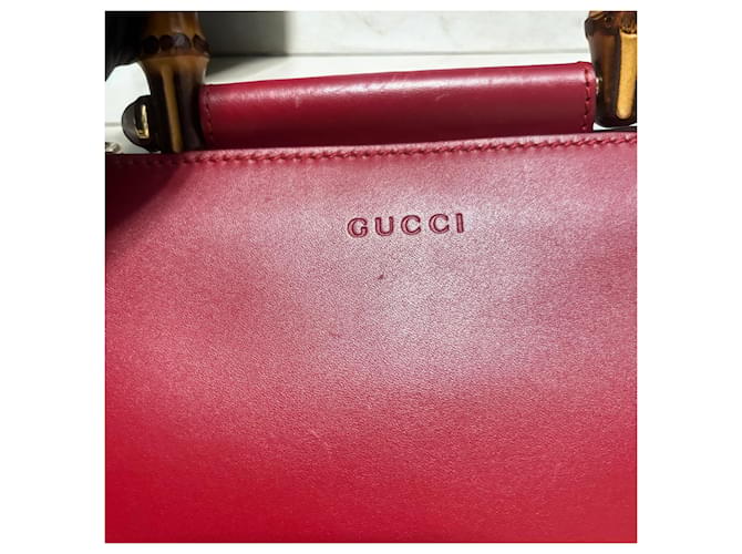 Borsa Mini Bamboo Nymphaea GUCCI rossa Rosso - vista 10