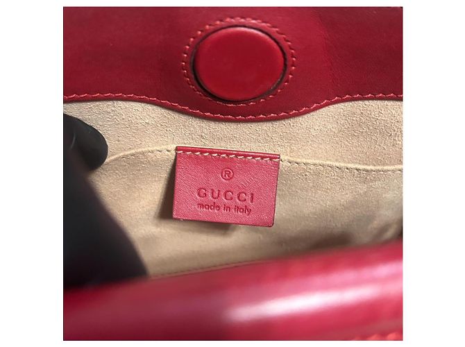 Borsa Mini Bamboo Nymphaea GUCCI rossa Rosso - vista 15