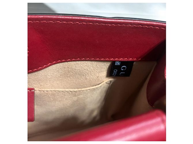 Borsa Mini Bamboo Nymphaea GUCCI rossa Rosso - vista 16