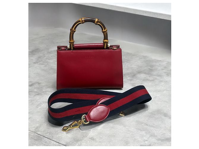 Borsa Mini Bamboo Nymphaea GUCCI rossa Rosso - vista 2