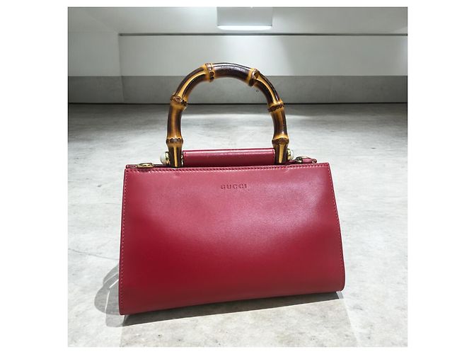 Borsa Mini Bamboo Nymphaea GUCCI rossa Rosso - vista 5