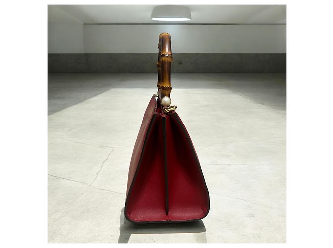 Borsa Mini Bamboo Nymphaea GUCCI rossa Rosso - vista 8