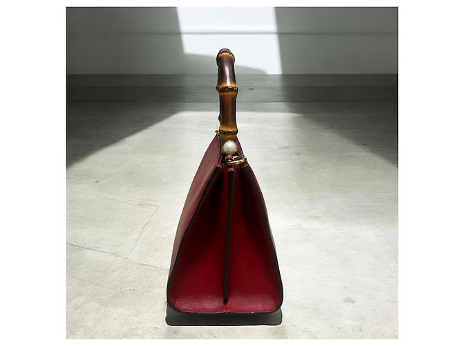 Borsa Mini Bamboo Nymphaea GUCCI rossa Rosso - vista 9