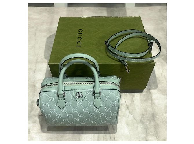 Borsa a mano Gucci Mini Ophidia GG Verde chiaro - vista 13