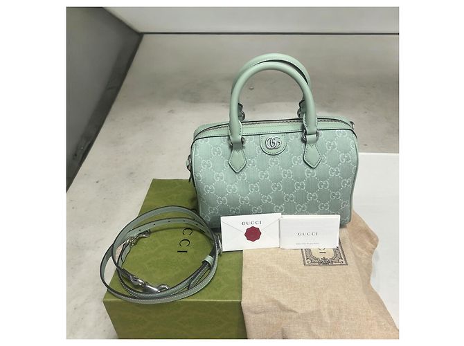 Borsa a mano Gucci Mini Ophidia GG Verde chiaro - vista 2
