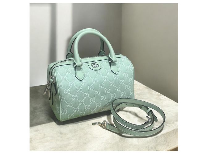 Borsa a mano Gucci Mini Ophidia GG Verde chiaro - vista 3