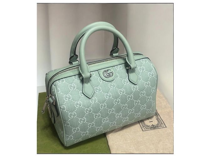 Borsa a mano Gucci Mini Ophidia GG Verde chiaro - vista 4