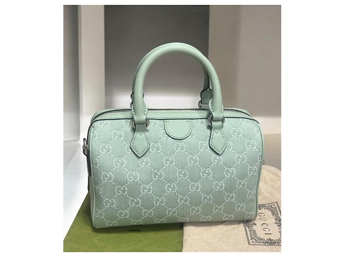 Borsa a mano Gucci Mini Ophidia GG Verde chiaro - vista 5