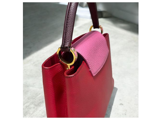 Capucines MM Louis Vuitton 2017 Rosa Roja Púrpura - vista 11