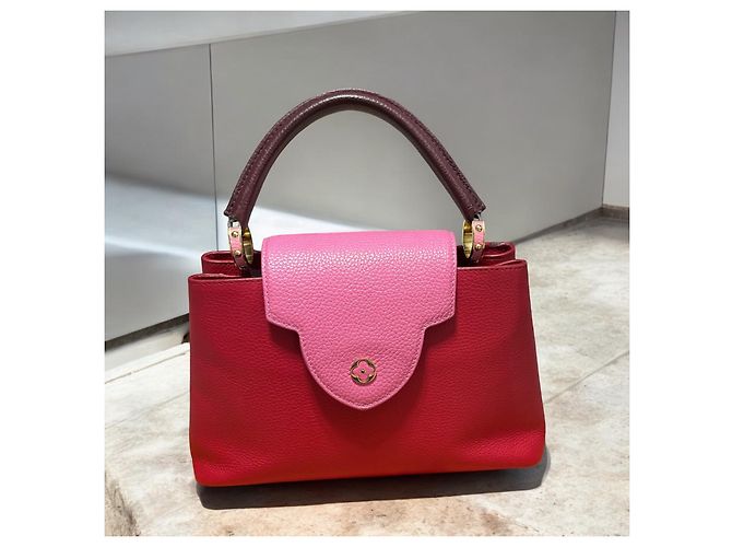 Capucines MM Louis Vuitton 2017 Rosa Roja Púrpura - vista 6