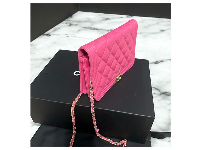 Wallet On Chain Cartera Boy en cadena (WOC) CHANEL rosa 2017/2018 - vista 11