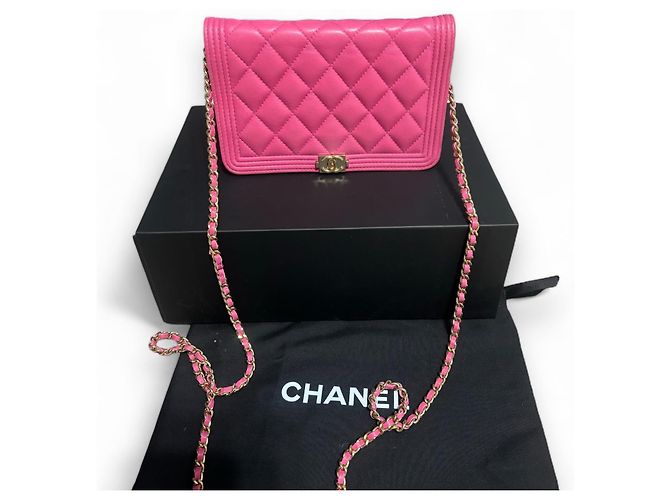 Wallet On Chain Cartera Boy en cadena (WOC) CHANEL rosa 2017/2018 - vista 2