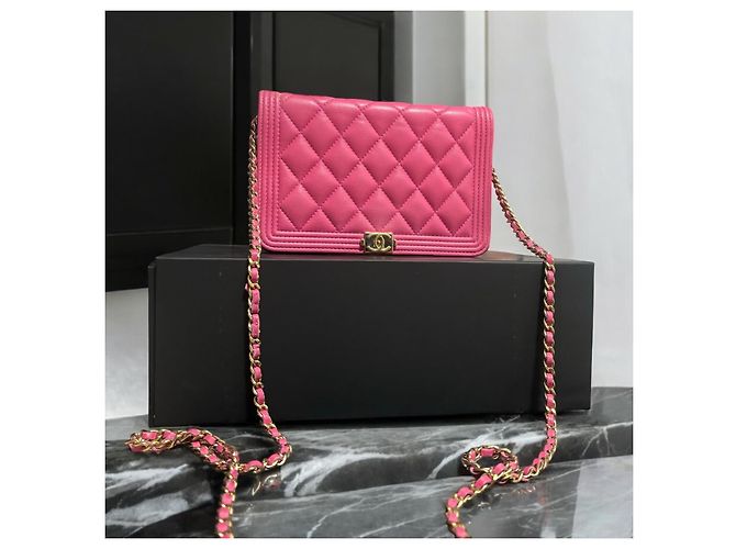 Wallet On Chain Cartera Boy en cadena (WOC) CHANEL rosa 2017/2018 - vista 5