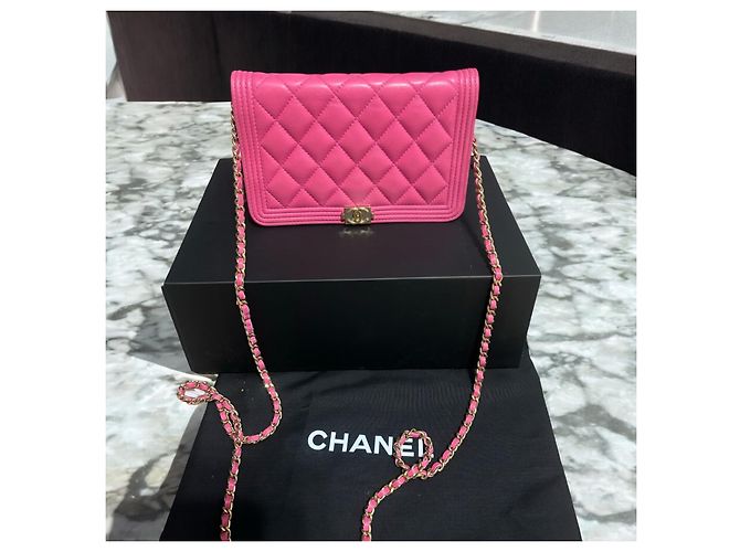 Wallet On Chain Cartera Boy en cadena (WOC) CHANEL rosa 2017/2018 - vista 6