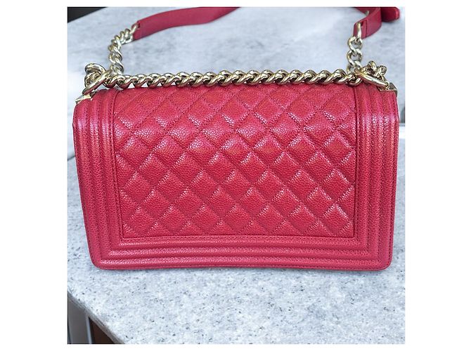 Borsa Med Boy Caviar CHANEL 2019 Rosso Gold hardware - vista 10