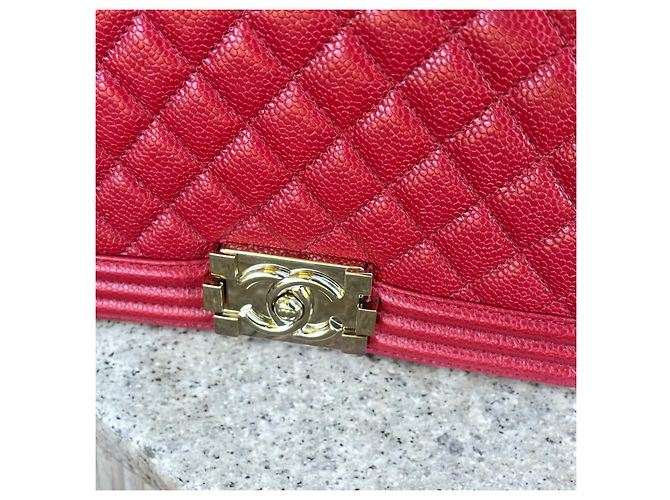 Borsa Med Boy Caviar CHANEL 2019 Rosso Gold hardware - vista 12