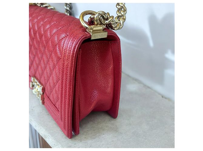 Borsa Med Boy Caviar CHANEL 2019 Rosso Gold hardware - vista 8