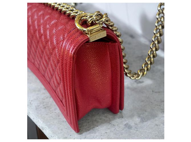 Borsa Med Boy Caviar CHANEL 2019 Rosso Gold hardware - vista 9