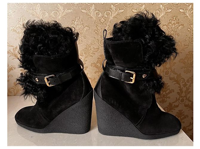 Botines Louis Vuitton de cuero negro - vista 3
