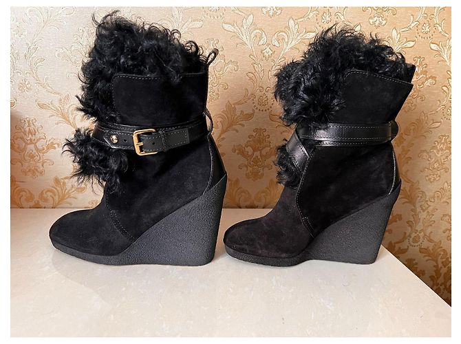 Botines Louis Vuitton de cuero negro - vista 6