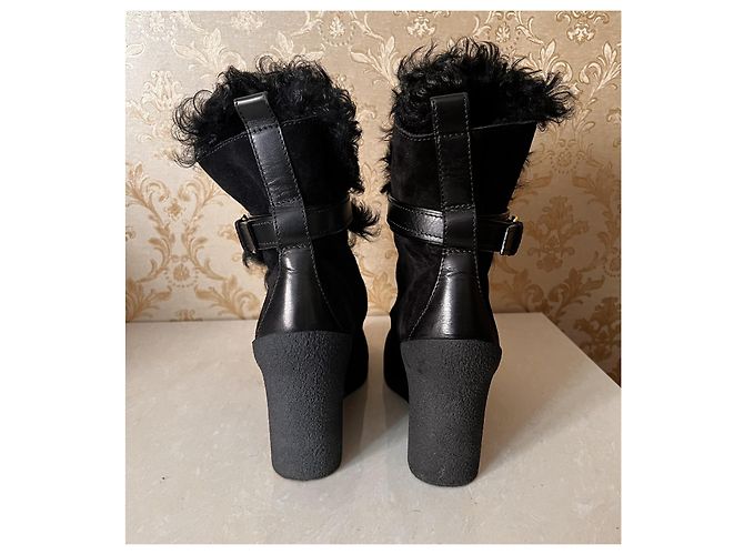 Botines Louis Vuitton de cuero negro - vista 8