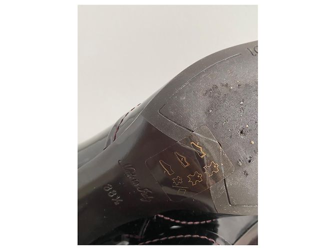 Botines Louis Vuitton Michelle en charol burdeos - vista 9