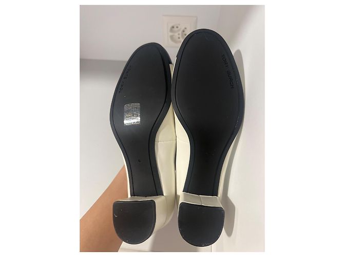 Tory Burch High Heels aus Leder schwarz weiß Größe 36 - Ansicht 4