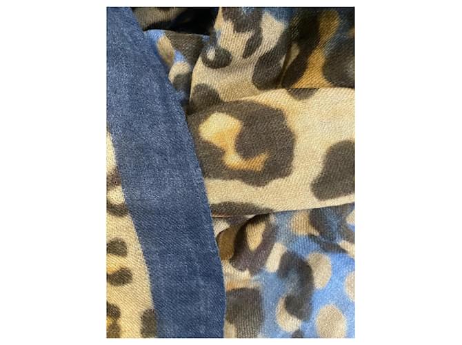 Givenchy Leopard Pattern Wool Scarf Multicolored - view 10