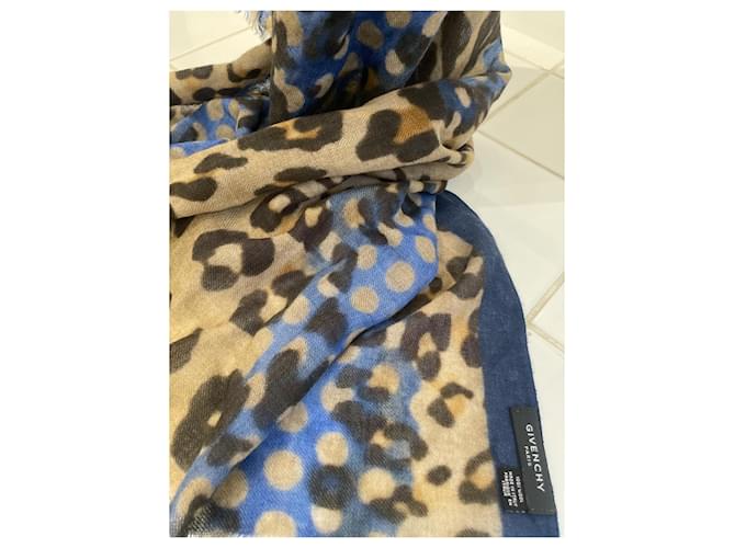 Givenchy Leopard Pattern Wool Scarf Multicolored - view 3