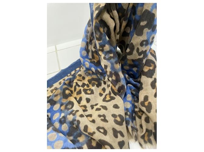 Givenchy Leopard Pattern Wool Scarf Multicolored - view 5