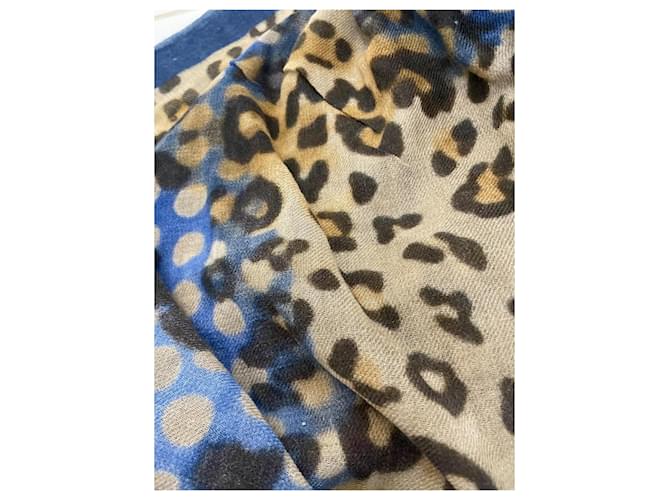 Givenchy Leopard Pattern Wool Scarf Multicolored - view 6