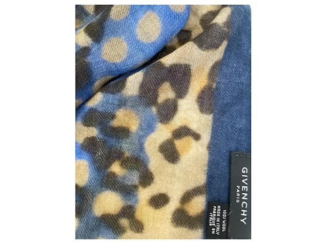 Givenchy Leopard Pattern Wool Scarf Multicolored - view 7