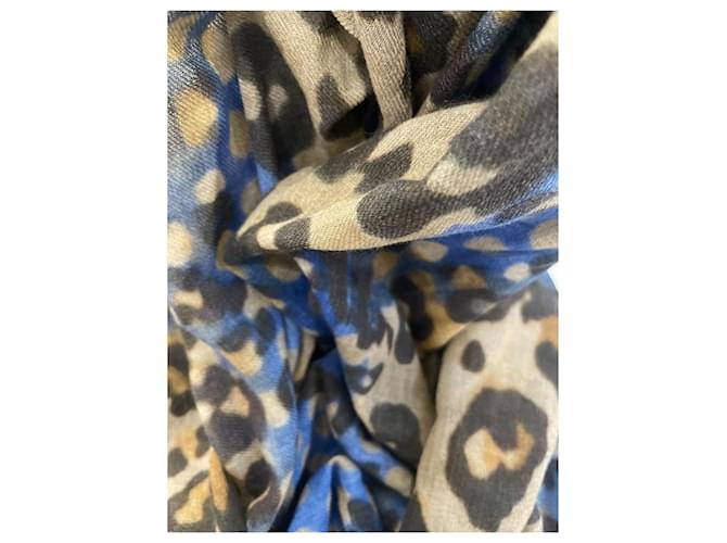 Givenchy Leopard Pattern Wool Scarf Multicolored - view 8