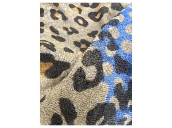 Givenchy Leopard Pattern Wool Scarf Multicolored - view 9