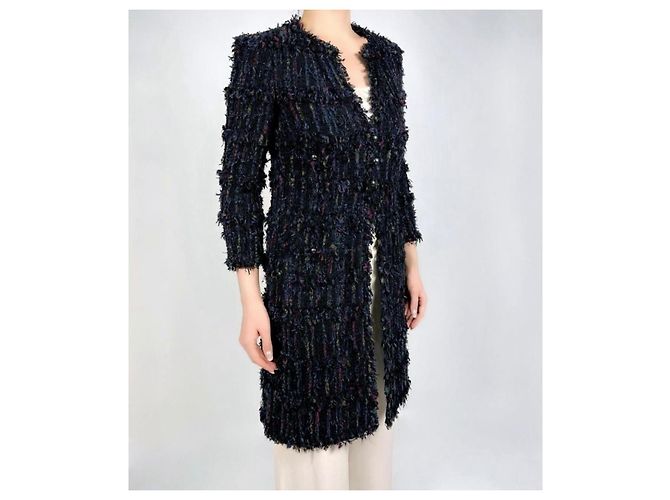 Chanel Schwarzer Lesage Tweed Mantel / Jacke - Ansicht 3
