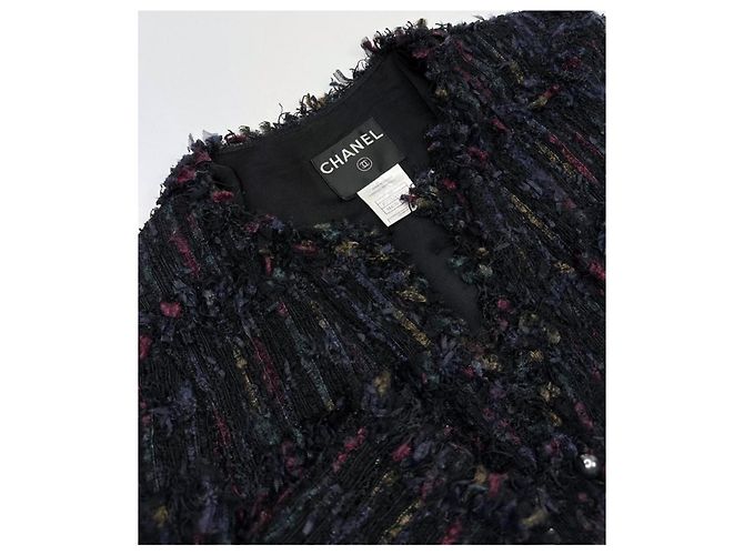 Chanel Schwarzer Lesage Tweed Mantel / Jacke - Ansicht 5