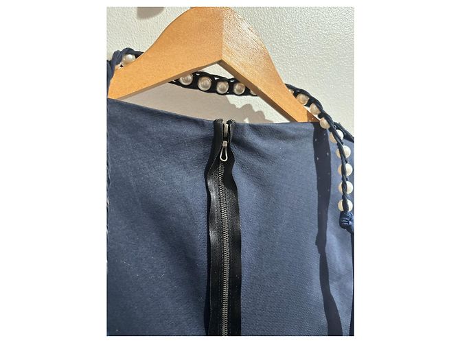 Vestido LANVIN T.IT 40 Algodón Azul - vista 10