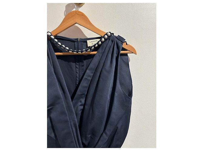 Vestido LANVIN T.IT 40 Algodón Azul - vista 2