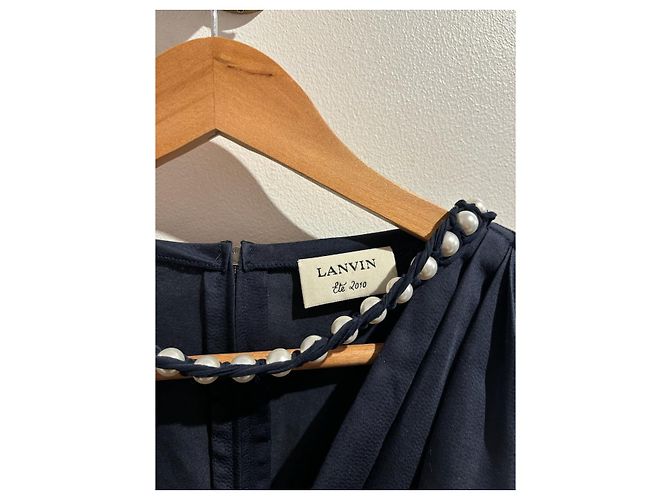 Vestido LANVIN T.IT 40 Algodón Azul - vista 3