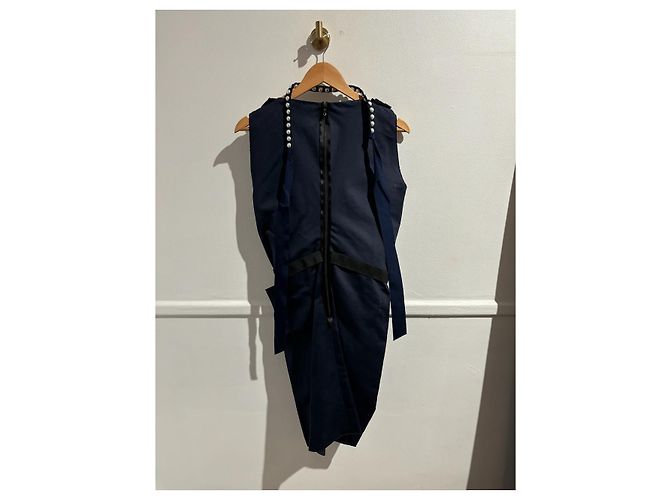 Vestido LANVIN T.IT 40 Algodón Azul - vista 7