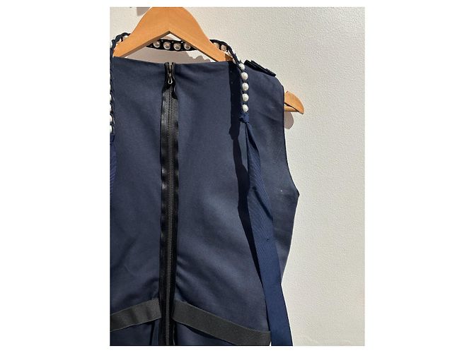 Vestido LANVIN T.IT 40 Algodón Azul - vista 8