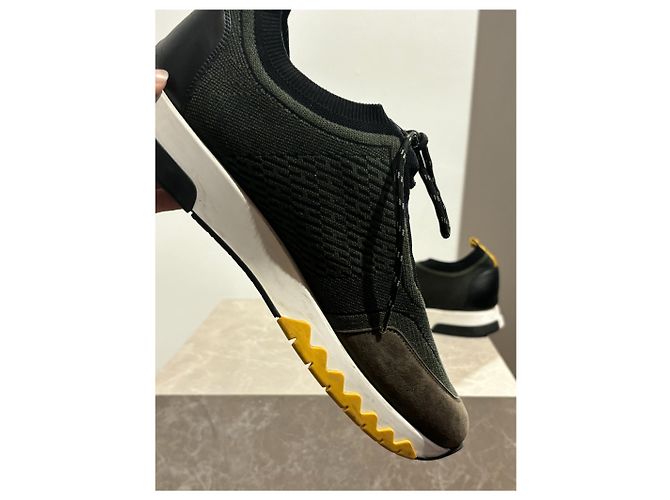 Hermès Zapatillas HERMES T.EU 43 Tela Caqui - vista 8