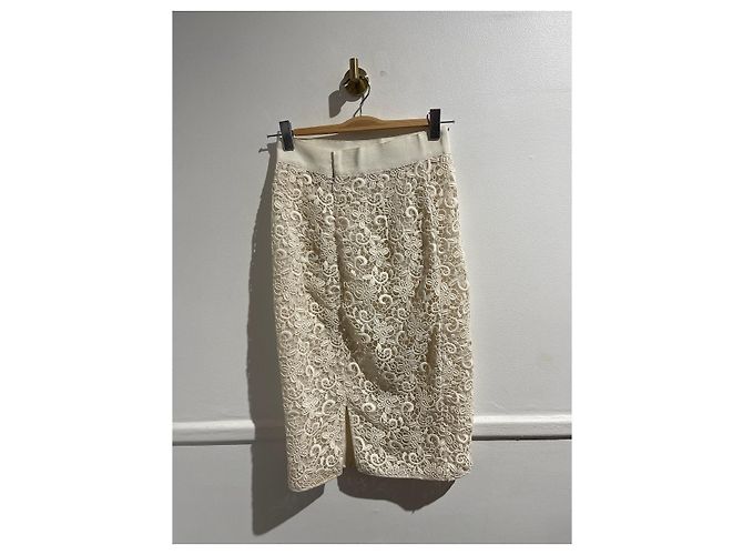 FALDA GIAMBATTISTA VALLI T.IT 40 Algodón Crudo - vista 3
