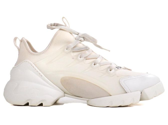 DIOR - Baskets Dior D-Connect en toile blanche (Taille 39) - vue 2
